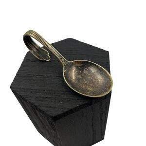 Antique RARE NSO Marked Curved Baby Spoon EPNS Silver Plate Decorative